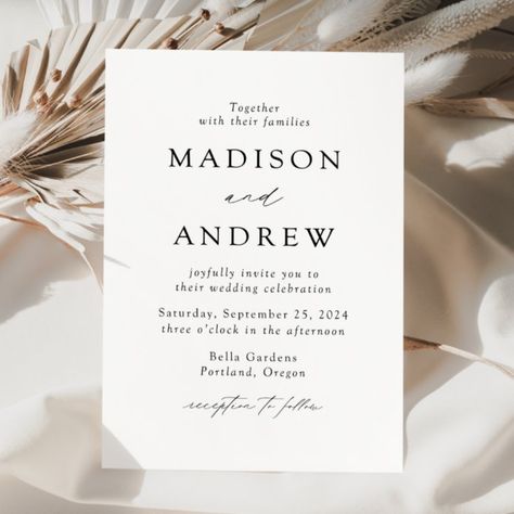 White and Black Modern Elegance Wedding Invitation - tap/click to get yours right now! #Invitation #wedding, #modern, #minimalist, #calligraphy #script, Modern Elegance Wedding, Minimalist Calligraphy, Script Wedding Invitations, Elegance Wedding, Black And White Wedding Invitations, Formal Wedding Invitations, White Wedding Invitations, Minimalist Wedding Invitations, Black White Wedding