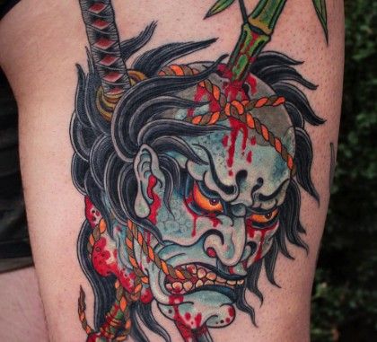 Namakubi Armpit Tattoo, Japanese Hand Tattoos, Traditional Japanese Tattoo Flash, Geisha Tattoo Design, Japanese Tattoos For Men, Japanese Tiger Tattoo, Left Arm Tattoos, Hannya Mask Tattoo, Sunset Tattoos