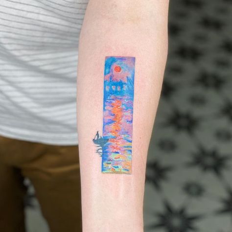 Claude Monet Tattoos, Monet Tattoo, Monet Impression Sunrise, Monet Impression, Impression Sunrise, Impressionism Monet, Different Lighting, Monet Paintings, Thanks A Lot