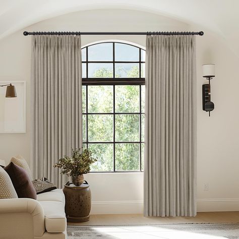 PRICES MAY VARY. Pinch Pleated Curtains of Package: Each Package include 2 panels of pinch pleated curtains blackout and 20 hooks (without rings), each panel is 40 inches wide and 108 inches long, the linen blackout curtains suitable for bedrooms, living room, dining room, nursery, kitchens, farmhouse and more. 100% Blackout Curtains：The pinch pleat linen curtains have a 205g heavyweight white lining, which is designed to block out 100% sunlight, uv rays and work well in noise reducing,thermal i Kitchens Farmhouse, Pinch Pleated Curtains, Curtains With Hooks, Black Out Curtains, Linen Blackout Curtains, Curtains Blackout, Pleat Curtains, Pinch Pleat Curtains, Curtains For Bedroom