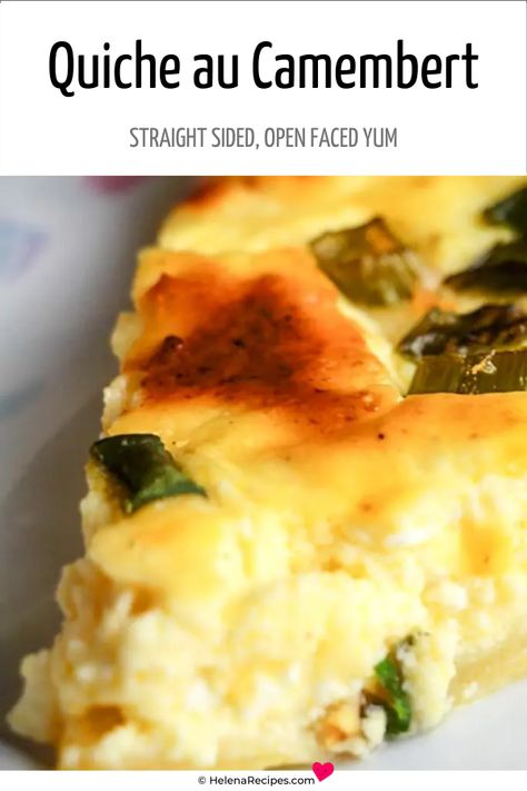 This Quiche au Camembert or Camembert Cheese Quiche recipe is a French tart or pie that is nothing but a straight sided and open faced yum! #quiche #quicheaucamembert #cheesequiche | HelenaRecipes.com @HelenaRecipesCom Chicken Thighs Slow Cooker Recipes, Cheese Quiche Recipe, French Tart, Comfort Dinner, Recipes Savory, Cheese Quiche, Savory Pies, Quiche Recipe, Best Salad Recipes