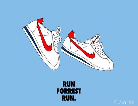 Sneakers atrwork - Nike Cortez (©co.arelli) Nike Cortez Forrest Gump, Shoe Laundry, Sneakers Sketch, Running Posters, Sneakers Illustration, Sneakers Drawing, Dope Cartoons, Shoe Poster, Free Lightroom Presets Portraits