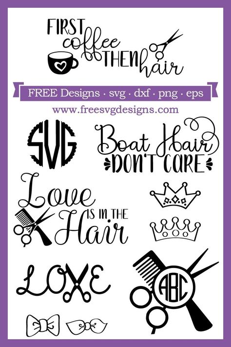 Hairdresser Svg, Svg Images For Cricut, Free Svg Images, Images For Cricut, Hairdresser Quotes, Free Monogram Fonts, Free Svg Files For Cricut, Svg Images, Cricut Fonts