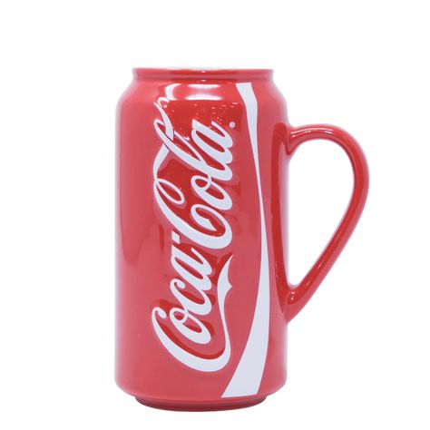 Start your morning right with your favorite beverage in this charming mug shaped like a Coke can. Size: 12 oz 3d Mugs, Coca Cola Merchandise, Coca Cola Store, Coca Cola Decor, Coca Cola Can, Coke Cola, Tanah Liat, Coke Bottle, Cute Coffee Mugs