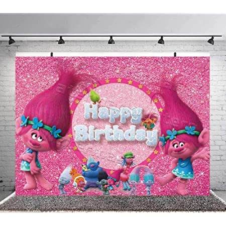 secondhand Trolls Happy Birthday Banner Trolls Background, Children Room Wallpaper, Diy Trolls Birthday Party, Photo Decorations, Kids Birthday Party Cake, Letter Garland, Princess Poppy, Trolls Birthday Party, Troll Party