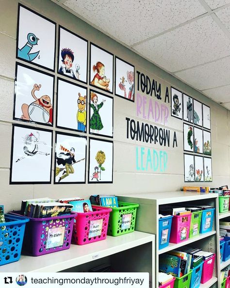 This classroom library from @teachingmondaythroughfriyay gives me all the feels with the storybook characters. And it’s a FREEBIE from @monsterwranglermike! 😍😍😍 #classroomlibrary #teachersfollowteachers #teachersofinstagram #teachersofig #iteach #iteachtoo #iteach4th #iteach5th #iteach456 #iteach345 #instateacher #iteachreading #iteachwriting #literacyteacher #literacyclass #theclassyclassroom #teacher #backtoschool #teachers #teachersofinstagram #iteachtoo #igteachers #teachersofig #... Classroom Decoration Ideas, Classroom Library Organization, Classroom Goals, Library Organization, Class Library, Classroom Makeover, Elementary Classroom Decor, Classroom Quotes, Storybook Characters