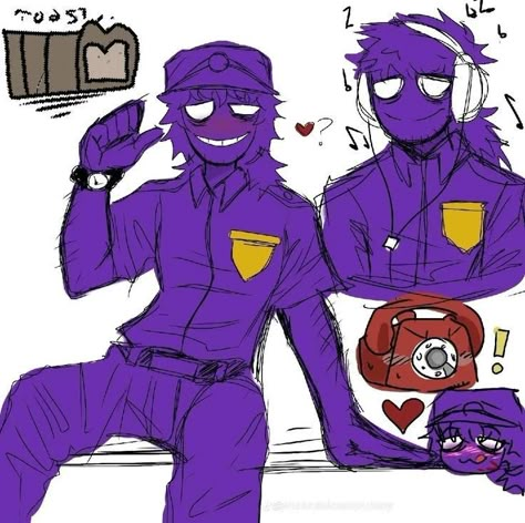 Vincent Five Nights Of Flirting, William Afton X Phone Guy, Vincent Bishop Fnaf, Vincent Rebornica, Five Nights Of Flirting, Phone Guy X Purple Guy, Phone Guy Fanart, Vincent Bishop, Vincent Fnaf