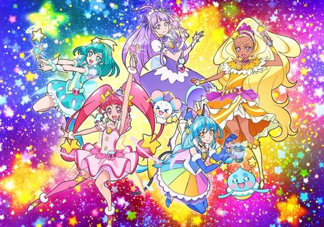 Star Twinkle Precure Captain America Background, Star Twinkle Precure, Twinkle Precure, L Anime, Color Pen, Glitter Force, Twinkle Star, Darling In The Franxx, Blue Cats