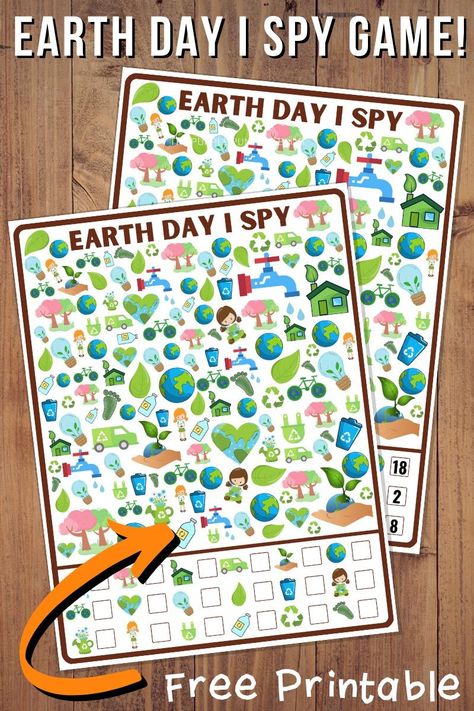 Earth Day Preschool Activities, Earth Day Games, Environment Activities, Earth Activities, Recycling Activities, Fun Activity For Kids, Earth Craft, Diy Preschool, I Spy Games