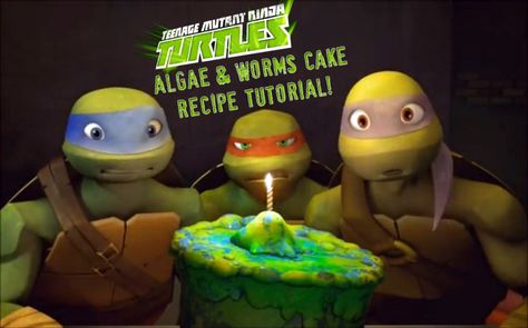 Teenage Mutant Ninja Turtles Ice Cream Birthday Cake Recipe Tutorial #tmnt #algae #worms #cake #mutationday #mutation #ooze #mutagen Teenage Mutant Ninja Turtles Wallpaper, Ninja Turtles Wallpaper, Worm Cake, Turtles Wallpaper, Teenage Mutant Ninja Turtles 2012, Tmnt Wallpaper, Turtle Wallpaper, Ninja Turtles Birthday Party, Ninja Turtle Cake