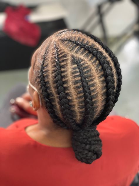 Updos For Elderly Women, Large Scalp Braids, Braiding Styles For Older Black Women, Braids For Older Black Women, Goddess Braid Styles, African Braids Hairstyles Pictures, Scalp Braids, Cornrows Natural Hair, Quick Braids