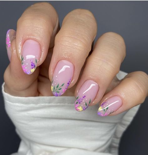 Cute Simple Nails, Floral Nail Designs, Summery Nails, Strawberry Milkshake, Cute Gel Nails, Easy Nails, Her Nails, February 19, Floral Nails