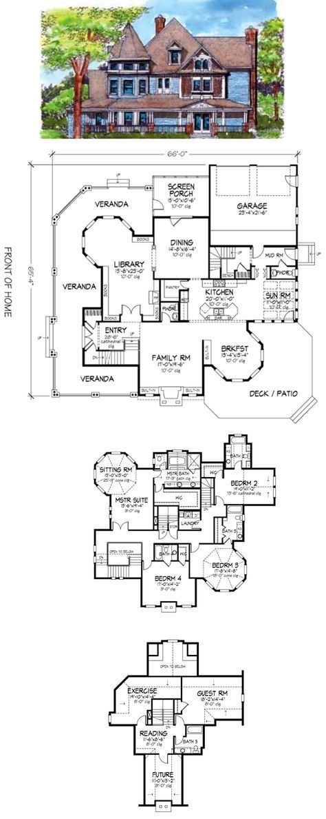 Classic Victorian, love it all but definitely too big. Probably want it a bit more country for a more open layout though ------ Second Floor Plan of Country Victorian House Plan 57563 I will design autocad 2d floor plan, 3d floor plan, exterior and interior 3d designHi there! I'm an architect who designs high-quality Autocad 2d floor plans, 3D Floor Plans, Exterior, and interior 3d designs. I am available 24/7 to help you with my technical skills and knowledge.What am I offering?Autocad 2D Pelan Lantai Rumah, Victorian House Plan, Country Victorian, Victorian House Plans, Victorian Style House, Casas The Sims 4, Sims House Plans, Bed Car, Victorian House