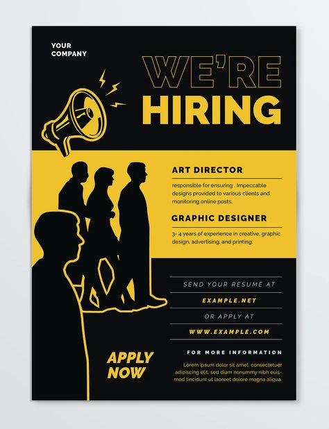 We Are Hiring Flyer Design Template AI, PSD Recruitment Poster Design, Hiring Ad, Hiring Flyer, Hiring Poster, Job Poster, Ad Ideas, Graphic Design Jobs, Recruitment Poster, Poster Design Layout