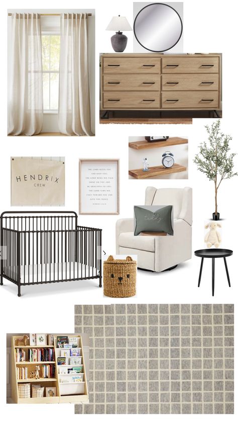 Nursery Mood Board Neutral, Accent Wall Boy Nursery, Minimalist Boy Nursery, Nursery Ideas Neutral Modern, Transitional Nursery Ideas, Nursery Room Inspiration Boy, Neutral Toddler Boy Room, Simple Boy Nursery, Baby Boy Neutral Nursery