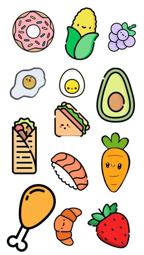 #food #drawings #simple #easy #simpledrawings #aesthetic #viralpost #yummy #fruit Food Collage, Yummy Fruit, Food Drawings, Fruits Drawing, Drawings Simple, Viral Post, Easy Drawings, Fruit, Collage