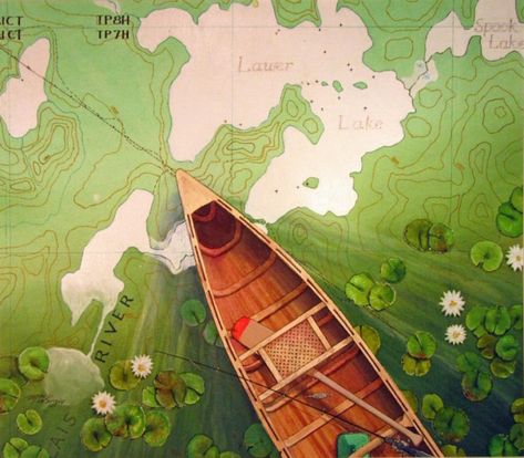 Canoe Dreams by Gordon MacKenzie | Seeing A Painting Subject From Two Points Of View | Artists Network Canoe Painting, Canoe Art, View Painting, Points Of View, Makeup Organization Vanity, World Water, Painting Subjects, A Hill, Old Barns