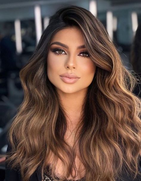 50 Hot Brunette Balayage Styles You Don’t Want to Miss Brown Balayage Hair, Balayage Styles, Natural Dark Hair, Balayage Hair Color Ideas, Truss Hair, Balayage Hair Color, Brunette Balayage, Brunette Hair With Highlights, Gorgeous Hair Color