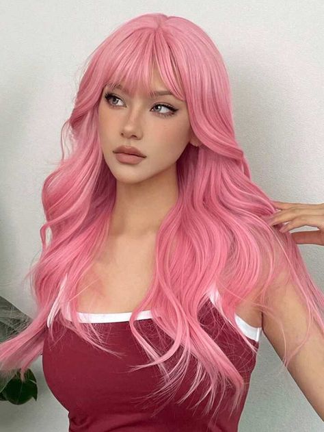 Natural Hair Wigs, Long Curly Wig, Pink Wig, Brown Wig, Body Wave Hair, Long Wigs, Long Curly Hair, Zayn Malik, Wigs With Bangs