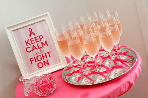 Pink Ribbon Fundraiser Ideas, Cancerversary Celebration Ideas, Pink Fundraising Ideas, Pink Ribbon Breakfast Ideas, Remission Party Ideas, Pink Ribbon Breakfast, Remission Party, Mastectomy Party, Pink Ribbon Day