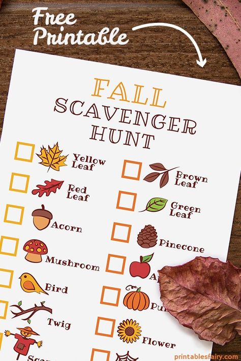 This fall scavenger hunt will encourage your kids to get outdoors and explore nature while exercising both body and mind. Fall Scavenger Hunt For Kids, Scavenger Hunt For Toddlers, Autumn Scavenger Hunt, Nature Scavenger Hunt Printable, Thanksgiving Scavenger Hunt, Fall Scavenger Hunt, Nature Scavenger Hunt, Thanksgiving Activities Preschool, Thanksgiving Games For Kids