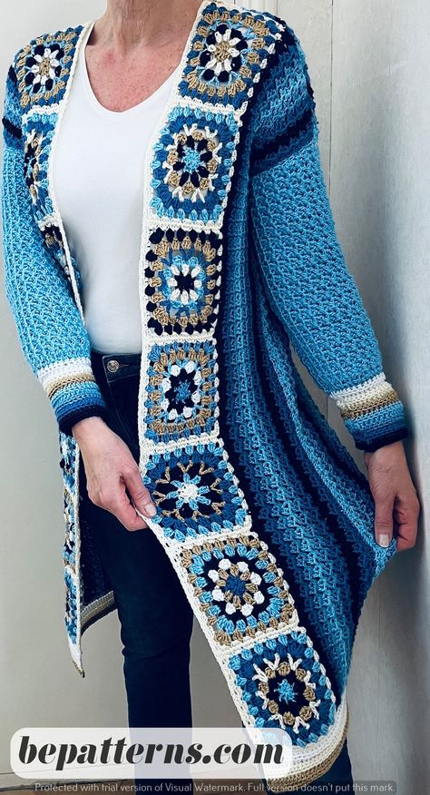 Get Crafty: Free Crochet Cardigan Tutorial for Beginner Lidia Crochet Tricot, Crochet Jacket Pattern, Gilet Crochet, 4mm Crochet Hook, Crochet Coat, Crochet Jacket, Crochet Cardigan Pattern, Sweater Crochet Pattern, Crochet Poncho