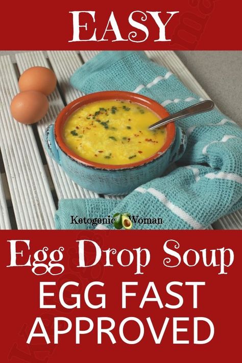 Carnivore Egg Drop Soup, Eggfast Recipes, Soups Keto, Keto Egg Drop Soup, Fast Soup, Fast Soup Recipes, Go To Meals, Egg Drop Soup Recipe, Egg Fast Diet