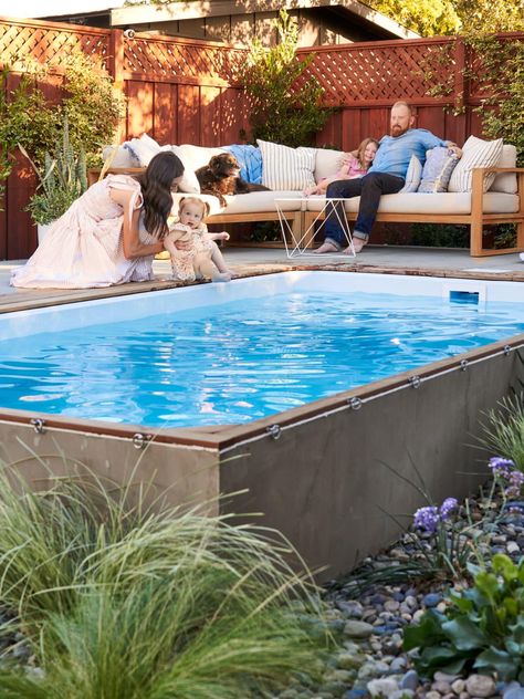 Our Dreamiest Plunge Pool Yard Designs | Yardzen Heated Plunge Pool, Plunge Pool Australian, Plunge Pools For Small Yards, Above Ground Plunge Pool, Diy Plunge Pool, Queensland Garden, Plunge Pool Cost, Plunge Pool Ideas, Mod Pool