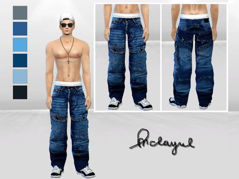 Sims 4 Baggy Pants Male, Sims4 Cc Clothing Male Pants, Sims 4 Cc Y2k Clothes Male, Sims 4 Cc 2000s, Sims 4 2000s Cc, Jaded London Jeans, 2000 Clothes, Mods Sims 4, Male Sims