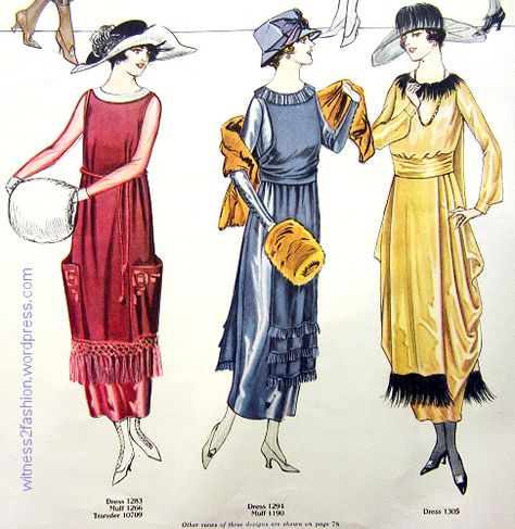 Fringe Fashions, December 1918 1923 Fashion, 1920s Evening Gowns, Black Monkey, Twenties Style, Fashion Posters, Fashion 1910, 1920s Outfits, 1910s Fashion, Fringe Fashion