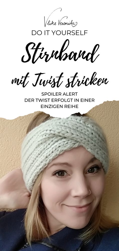 Hol Dir hier tolle Tipps für Dein erstes Stirnband mit Knoten. Das Fantastische ist: Der Twist erfolgt in einer einzigen Reihe. Du musst nur rechte und linke Maschen stricken können. Hier bekommst Du Tipps zum Wollkauf, wie Du den Überblick behältst, wie viele Maschen Du anschlagen musst und vieles mehr. Stricke Dir Dein eigenes Stirnband - Du kannst das. Diy Upcycling, Winter Diy, Diy Style, Winter Hats, Crochet Hats, Twist, Lifestyle, Band, Hats