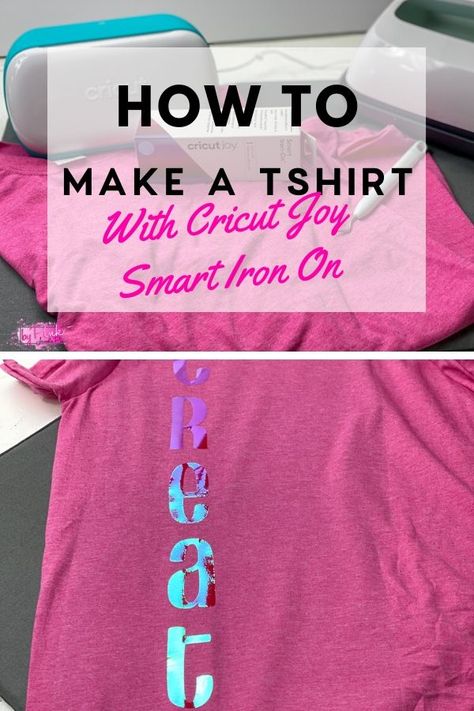 This craft is simple and the directions are easy to follow. Making a shirt with the Cricut Joy Smart Iron-On will change the way you start to do things. #cricutjoy #smartiron-on #shirtcraft Homemade Shirts With Cricut, Cricut Joy Iron On Tutorial, Smart Iron On Cricut Joy, Cricut Joy Shirts, Cricut Smart Iron On, Things To Make And Sell With Cricut Joy, Cricut Joy Tshirt Ideas, Cricut Joy Projects To Sell, Cricut Tshirt Ideas