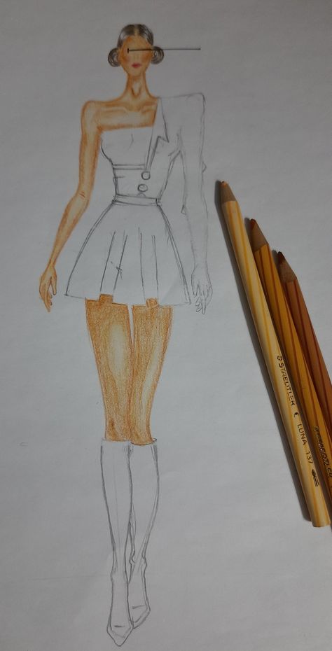 Skin Rendering Fashion Illustration, Fashion Croquis Illustration, Skin Rendering, Croquis Illustration, Themed Dresses, Rendering Drawing, Fashion Croquis, Croquis Fashion, Digital Fashion Illustration