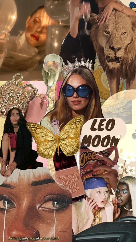 Moon In Leo Aesthetic, Leo Moon Aesthetic, Lilith Astrology, Leo Aesthetic, Sagittarius Rising, Zodiac Chart, Leo Moon, Leo And Aquarius, Moon In Leo