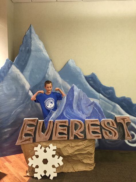 Everest Vbs 2015, Jungle Vbs, Everest Vbs, Church Trunk, Everest Mountain, Ganpati Decoration At Home, Vbs Themes, Vbs 2024, Stage Decor