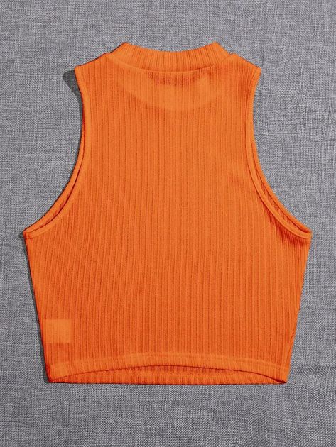 Hooded Pitohui, Orange Crop Top Outfit, Shein Crop Tops, 6 Flags, Ancient Magic, Turtleneck Tank Top, Orange Crop Top, Orange Tops, Orange Tank Top