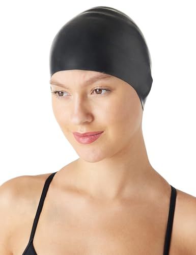 Deal of the day: Amazon Basics Unisex Wrinkle-Free Silicone Swim Caps Swimming Cap, Swim Cap, Amazon Basics, Swim Caps, Swimming Goggles, Best Amazon, Rainbow Hair, Plus Size Swimwear, Latex Free