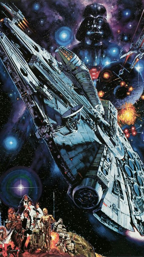 Star Wars Wallpaper Iphone, The Millennium Falcon, Star Wars Background, Millenium Falcon, Cuadros Star Wars, Stars Wars, Star Wars Ships, Star Wars Wallpaper, Star Wars Artwork