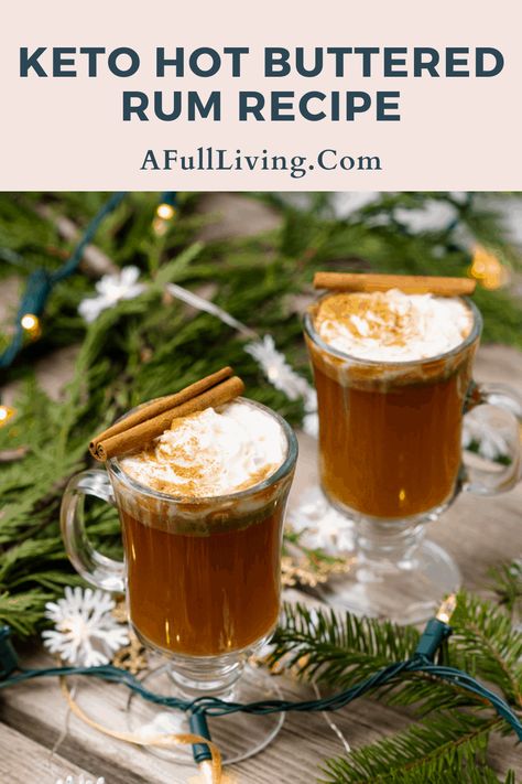 Dark Rum Drinks, Buttered Rum Recipe, Spiced Rum Recipes, Spiced Rum Drinks, Hot Buttered Rum Recipe, Brown Sugar Replacement, Christmas Drinks Alcohol Recipes, High Fat Low Carb Recipes, Hot Toddies Recipe