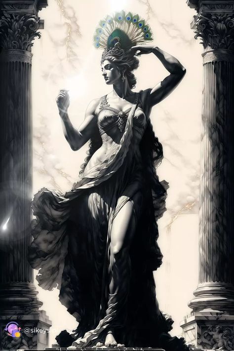 ✨ Immerse yourself in the grandeur of Hera, the goddess of marriage and family. This AI-generated masterpiece brings to life her ethereal beauty and commanding presence, inspired by ancient mythology. 🔹 Goddess of marriage 🔹 Ethereal beauty 🔹 Commanding presence 🔹 AI-generated masterpiece 🔹 Ancient mythology #Hera #GoddessOfMarriage #AIMasterpiece #MythologyArt #DigitalCreativity Greek God Hestia, Hera Tattoo Goddesses, Hera Goddess Tattoo, Hera Painting, Hera Goddess Art, Female Goddess Art, Hera Statue, Cosmetic Nursing, Titans Greek Mythology