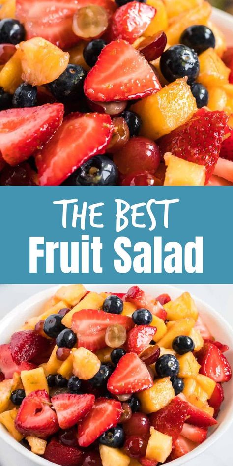 Best Fruit Salad Recipe, Banana Fruit Salad, The Best Fruit Salad, Homemade Fruit Salad, Easy Fruit Salad, Recipe With Honey, Strawberry Salad Recipe, Easy Fruit Salad Recipes, Berry Fruit Salad