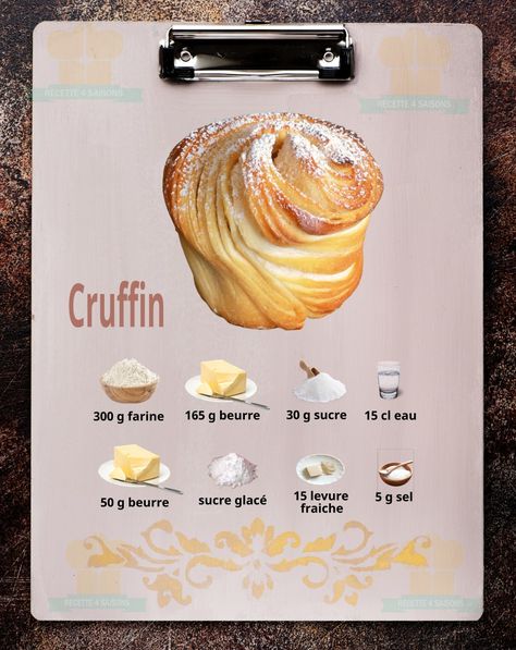 Cruffin :👇👨‍🍳👩‍⚕️ Ingrédients : • 300... - Recette 4 Saisons Cooking Time, Healthy Recipes, Cake