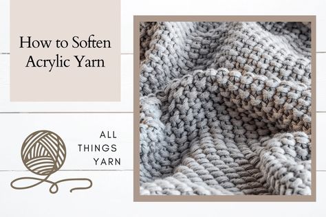 How To Soften Acrylic Yarn, Soften Acrylic Yarn, Scrap Yarn Crochet, Knitting And Crocheting, Needle Work, Yarn Projects, Knit Or Crochet, Crochet Yarn, Synthetic Fiber