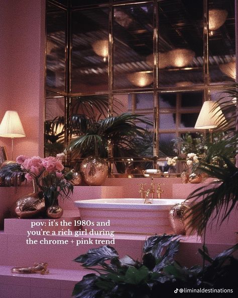 Pink Penthouse, Glam Apartment, 80s Interior Design, Vintage Interior Decor, 80s House, 80s Art Deco, Glam House, 80s Interior, 80s Decor