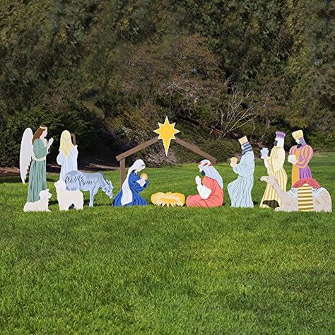 Outdoor Nativity Store Complete Outdoor Nativity Set (Life-size, Color) *** Click on the image for additional details. (This is an affiliate link) #SeasonalDcor Outdoor Nativity Set, Outdoor Nativity Sets, Outdoor Nativity Scene, Outdoor Nativity, Welcome To Christmas, Christmas Nativity Set, Christmas Yard Art, Nativity Sets, Easy Christmas Decorations