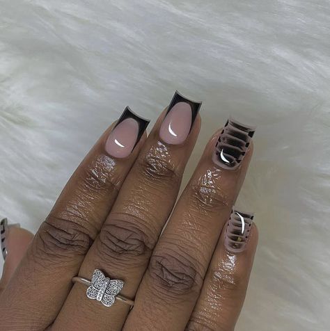 Pisces Nails, Square Nails Ideas, Fye Nails, Nails Acrylic Short, Birthday Nail, Sweet Nails, Pastel Nails Designs, Square Nail, Butterfly Nails