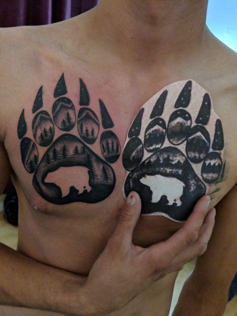 Bear Paw Tattoo, Bear Paw Tattoos, Latest Tattoo Design, Pawprint Tattoo, Paw Tattoo, Bear Tattoos, Latest Tattoos, Bear Claw, Bear Tattoo