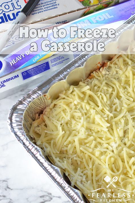 How to Freeze a Casserole from My Fearless Kitchen. Love the idea of making freezer meals, but aren't sure how to make it work? Get our best tips for freezing casseroles, and dinner will always be at your fingertips! Freezable Casseroles, Freezer Casseroles, Freeze Ahead Meals, Casserole To Freeze, Best Freezer Meals, Thanksgiving Leftover Recipes, Freezer Friendly Meals, Freezable Meals, Make Ahead Freezer Meals