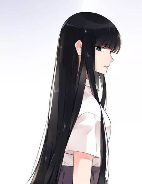 Long Hair Cartoon, Anime Haircut, Anime Long Hair, Really Long Hair, Long Brown Hair, Long Hair With Bangs, Long Black Hair, Anime Hair, Very Long Hair