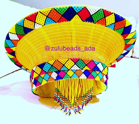 African hats basket hat from Zulubeads Zulubeads.etsy.com Zulu Hats, African Huts, Zulu Attire, Zulu Traditional Wedding Dresses, Zulu Hat, Zulu Traditional Wedding, Zulu Traditional Attire, Basket Hat, Zulu Wedding